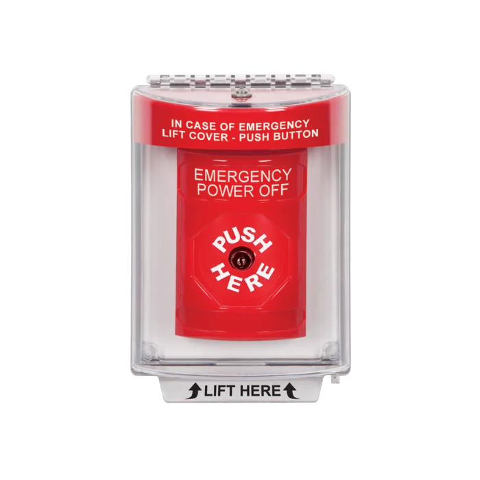 Standard Labeling, Buttons With Universal Stopper Flush, Key To Reset, Red, SS2030PO-EN