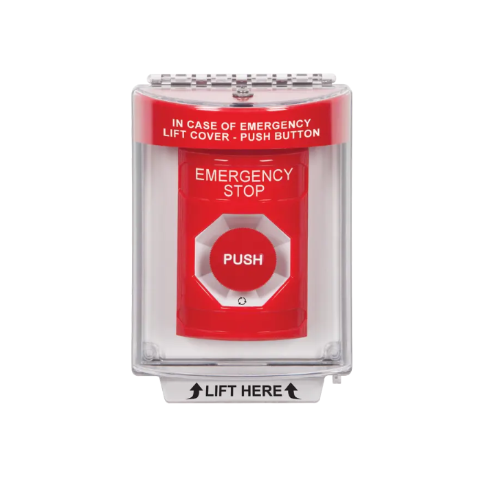 Standard Labeling, Buttons With Universal Stopper Flush, Turn To Reset, Red, SS2031ES-EN