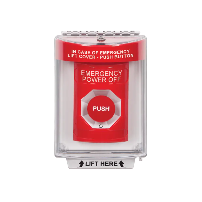 Standard Labeling, Buttons With Universal Stopper Flush, Turn To Reset, Red, SS2031PO-EN