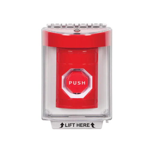 Standard Labeling, Buttons With Universal Stopper Flush, Key To Reset Illuminated, Red, SS2032NT-EN