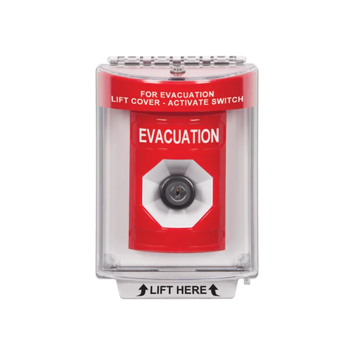 Standard Labeling, Buttons With Universal Stopper Flush, Key To Activate, Red, SS2033EV-EN