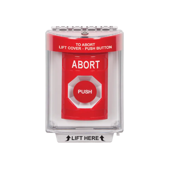 Standard Labeling, Buttons With Universal Stopper Flush, Momentary, Red, SS2034AB-EN