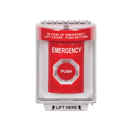 Standard Labeling, Buttons With Universal Stopper Flush, Momentary, Red, SS2034EM-EN