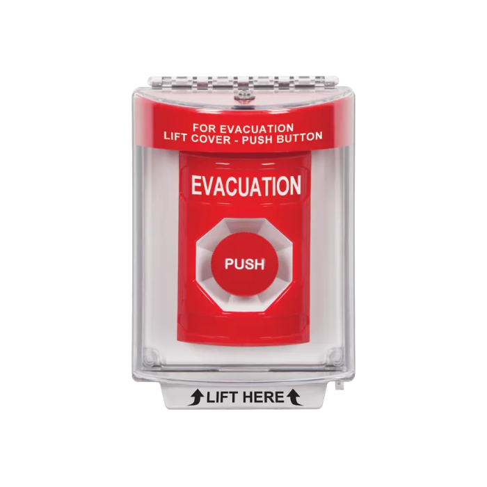 Standard Labeling, Buttons With Universal Stopper Flush, Momentary, Red, SS2034EV-EN