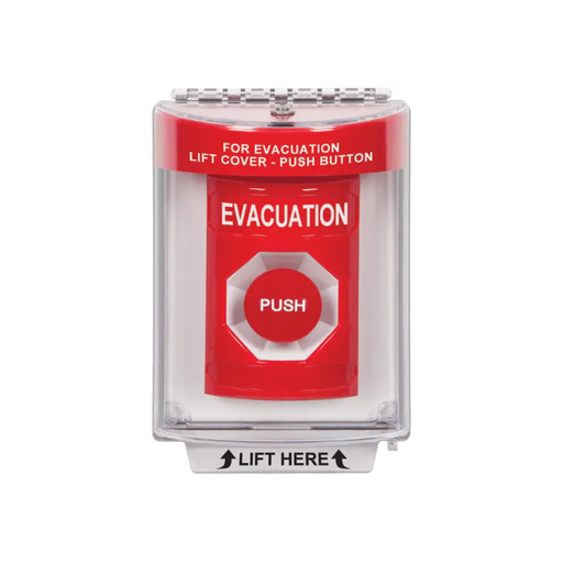 Standard Labeling, Buttons With Universal Stopper Flush, Momentary, Red, SS2034EV-EN