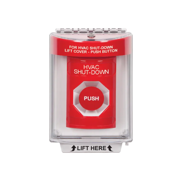 Standard Labeling, Buttons With Universal Stopper Flush, Momentary, Red, SS2034HV-EN