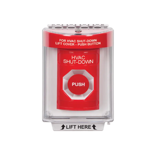 Standard Labeling, Buttons With Universal Stopper Flush, Momentary, Red, SS2034HV-EN