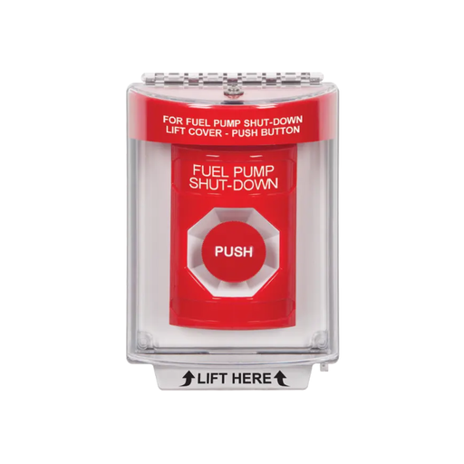 Standard Labeling, Buttons With Universal Stopper Flush, Momentary, Red, SS2034PS-EN