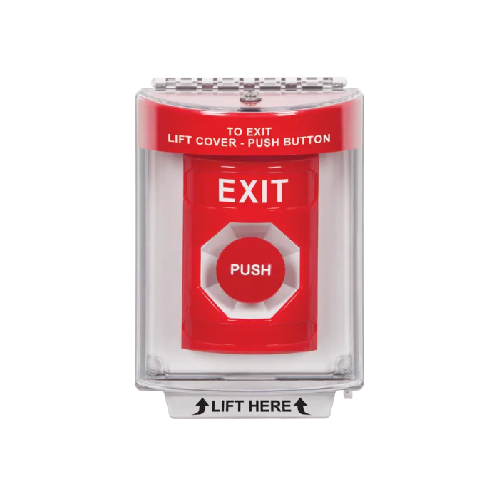 Standard Labeling, Buttons With Universal Stopper Flush, Momentary, Red, SS2034XT-EN
