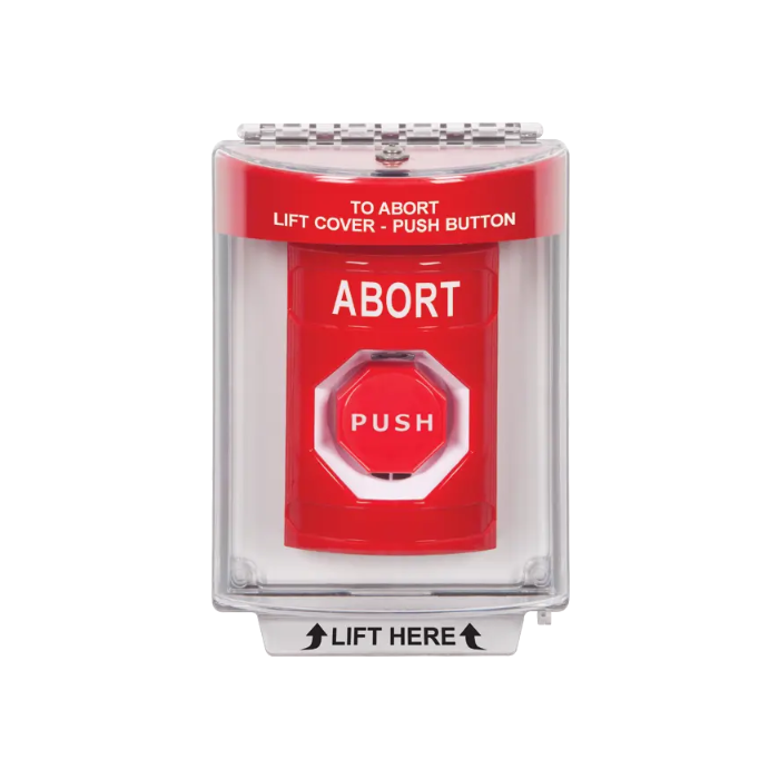 Standard Labeling, Buttons With Universal Stopper Flush, Momentary Illuminated, Red, SS2035AB-EN