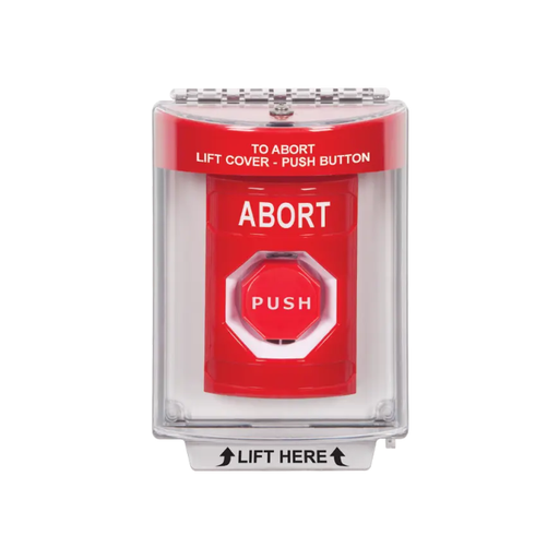 Standard Labeling, Buttons With Universal Stopper Flush, Momentary Illuminated, Red, SS2035AB-EN
