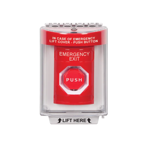 Standard Labeling, Buttons With Universal Stopper Flush, Momentary Illuminated, Red, SS2035EX-EN