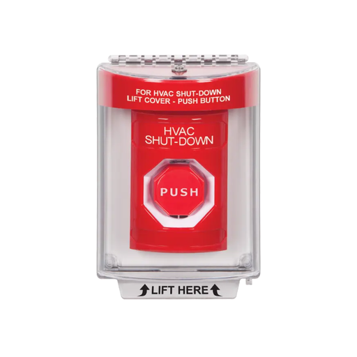 Standard Labeling, Buttons With Universal Stopper Flush, Momentary Illuminated, Red, SS2035HV-EN