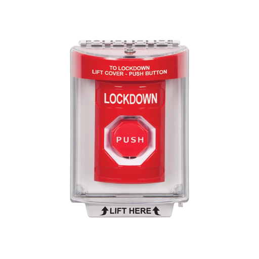 Standard Labeling, Buttons With Universal Stopper Flush, Momentary Illuminated, Red, SS2035LD-EN