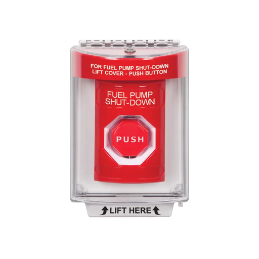 Standard Labeling, Buttons With Universal Stopper Flush, Momentary Illuminated, Red, SS2035PS-EN