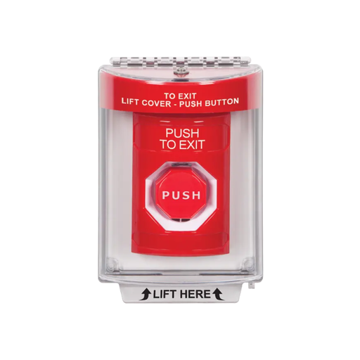 Standard Labeling, Buttons With Universal Stopper Flush, Momentary Illuminated, Red, SS2035PX-EN