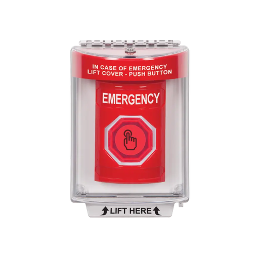 Standard Labeling, Buttons With Universal Stopper Flush, Momentary Illuminated Button, Red, SS2036EM-EN