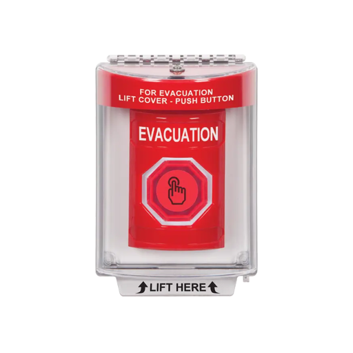 Standard Labeling, Buttons With Universal Stopper Flush, Momentary Illuminated Button, Red, SS2036EV-EN