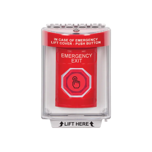 Standard Labeling, Buttons With Universal Stopper Flush, Momentary Illuminated Button, Red, SS2036EX-EN