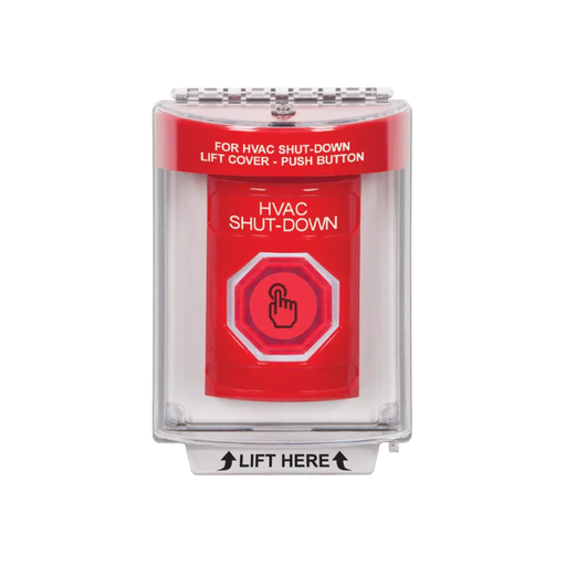 Standard Labeling, Buttons With Universal Stopper Flush, Momentary Illuminated Button, Red, SS2036HV-EN