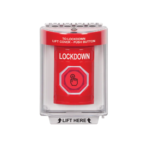 Standard Labeling, Buttons With Universal Stopper Flush, Momentary Illuminated Button, Red, SS2036LD-EN