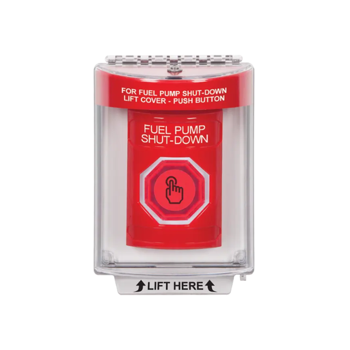 Standard Labeling, Buttons With Universal Stopper Flush, Momentary Illuminated Button, Red, SS2036PS-EN