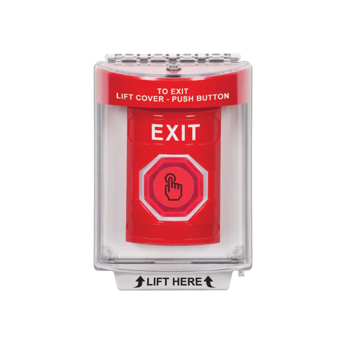 Standard Labeling, Buttons With Universal Stopper Flush, Momentary Illuminated Button, Red, SS2036XT-EN