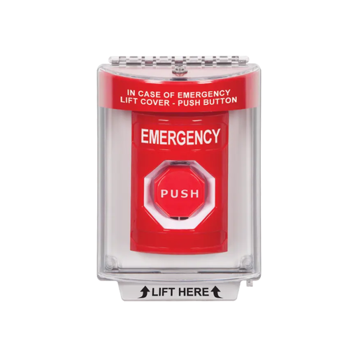 Standard Labeling, Buttons With Universal Stopper Flush, Pneumatic Illuminated, Red, SS2038EM-EN