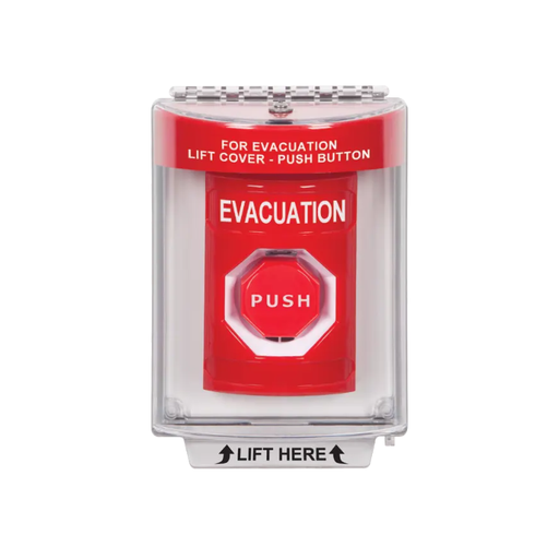 Standard Labeling, Buttons With Universal Stopper Flush, Pneumatic Illuminated, Red, SS2038EV-EN