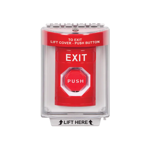 Standard Labeling, Buttons With Universal Stopper Flush, Pneumatic Illuminated, Red, SS2038XT-EN