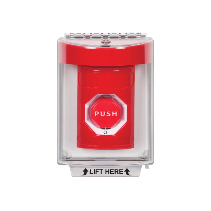 Standard Labeling, Buttons With Universal Stopper Flush, Turn To Reset Illuminated, Red, SS2039NT-EN