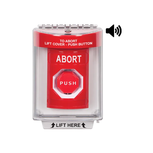 Standard Labeling, Buttons With Universal Stopper Flush With Horn, Key To Reset Illuminated, Red, SS2042AB-EN