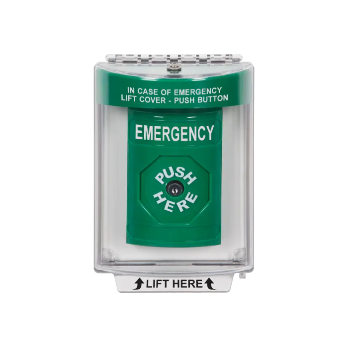 Standard Labeling, Buttons With Universal Stopper Flush, Key To Reset, Green, SS2130EM-EN