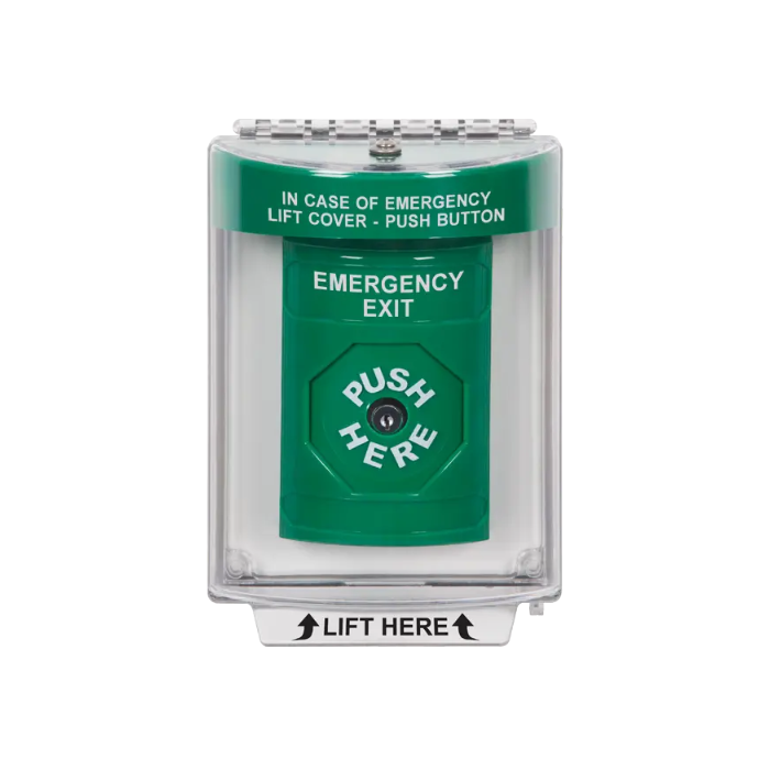Standard Labeling, Buttons With Universal Stopper Flush, Key To Reset, Green, SS2130EX-EN