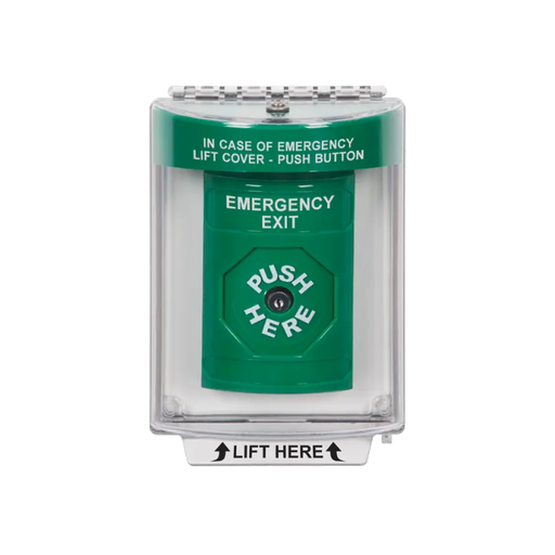 Standard Labeling, Buttons With Universal Stopper Flush, Key To Reset, Green, SS2130EX-EN