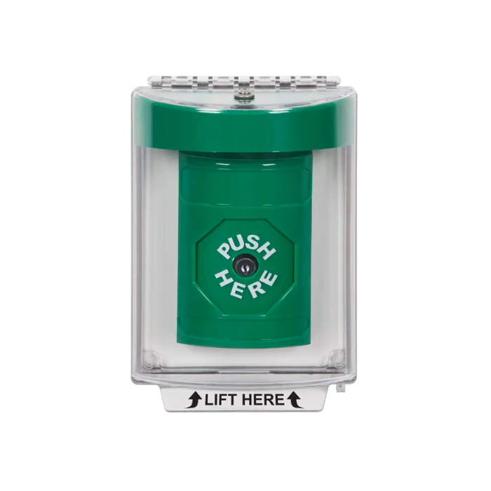 Standard Labeling, Buttons With Universal Stopper Flush, Key To Reset, Green, SS2130NT-EN
