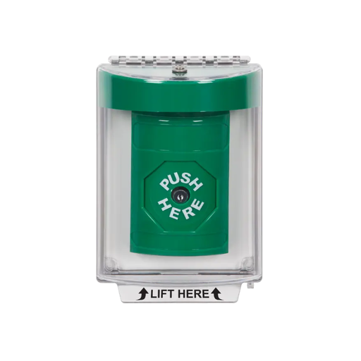 Standard Labeling, Buttons With Universal Stopper Flush, Key To Reset, Green, SS2130NT-EN