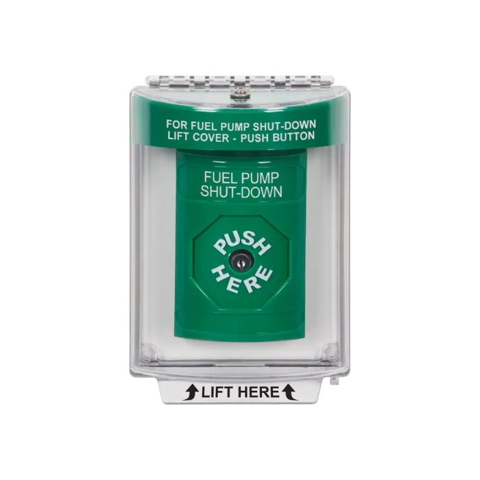 Standard Labeling, Buttons With Universal Stopper Flush, Key To Reset, Green, SS2130PS-EN