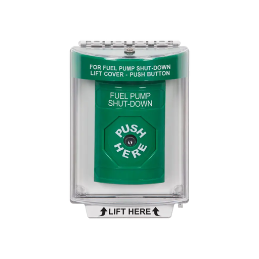 Standard Labeling, Buttons With Universal Stopper Flush, Key To Reset, Green, SS2130PS-EN