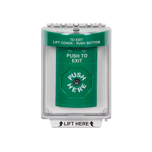 Standard Labeling, Buttons With Universal Stopper Flush, Key To Reset, Green, SS2130PX-EN