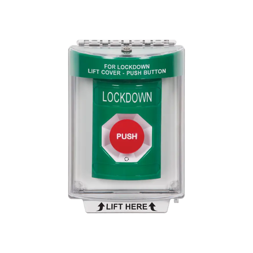 Standard Labeling, Buttons With Universal Stopper Flush, Turn To Reset, Green, SS2131LD-EN