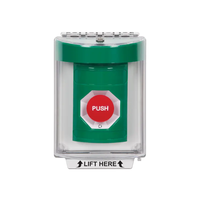 Standard Labeling, Buttons With Universal Stopper Flush, Turn To Reset, Green, SS2131NT-EN