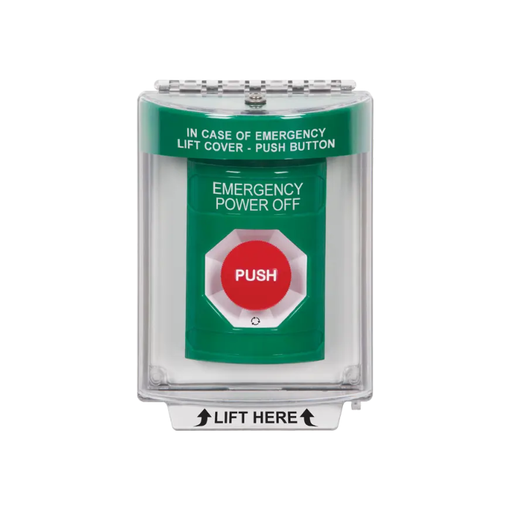 Standard Labeling, Buttons With Universal Stopper Flush, Turn To Reset, Green, SS2131PO-EN