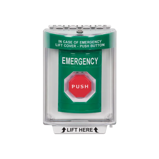 Standard Labeling, Buttons With Universal Stopper Flush, Key To Reset Illuminated, Green, SS2132EM-EN