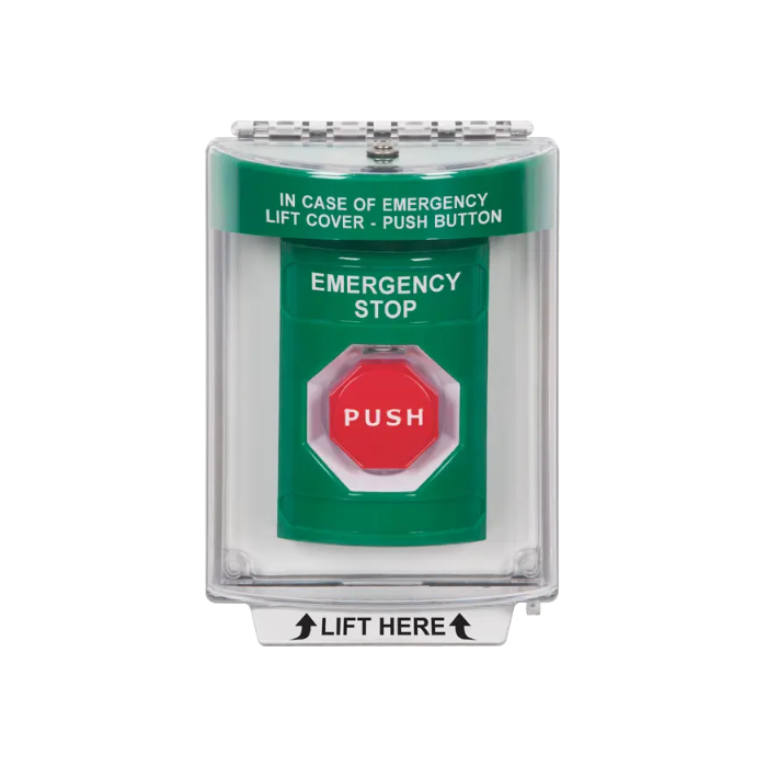 Standard Labeling, Buttons With Universal Stopper Flush, Key To Reset Illuminated, Green, SS2132ES-EN