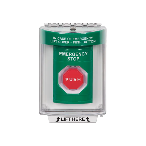 Standard Labeling, Buttons With Universal Stopper Flush, Key To Reset Illuminated, Green, SS2132ES-EN
