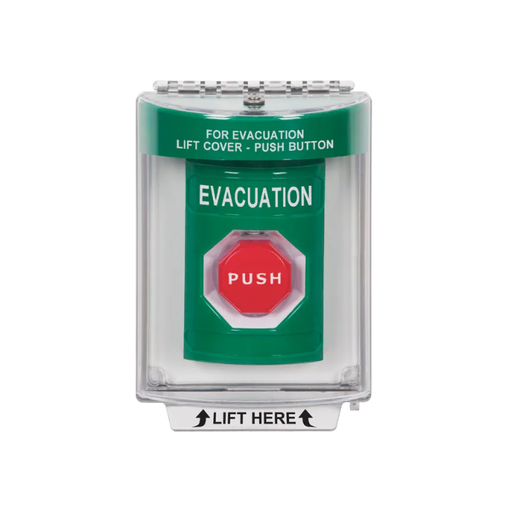 Standard Labeling, Buttons With Universal Stopper Flush, Key To Reset Illuminated, Green, SS2132EV-EN