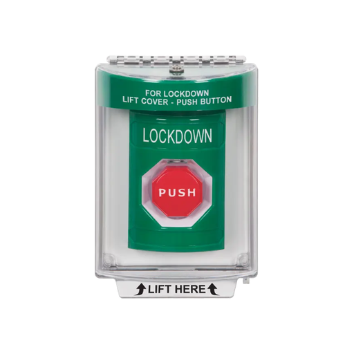 Standard Labeling, Buttons With Universal Stopper Flush, Key To Reset Illuminated, Green, SS2132LD-EN