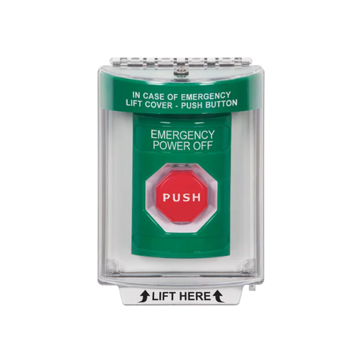 Standard Labeling, Buttons With Universal Stopper Flush, Key To Reset Illuminated, Green, SS2132PO-EN
