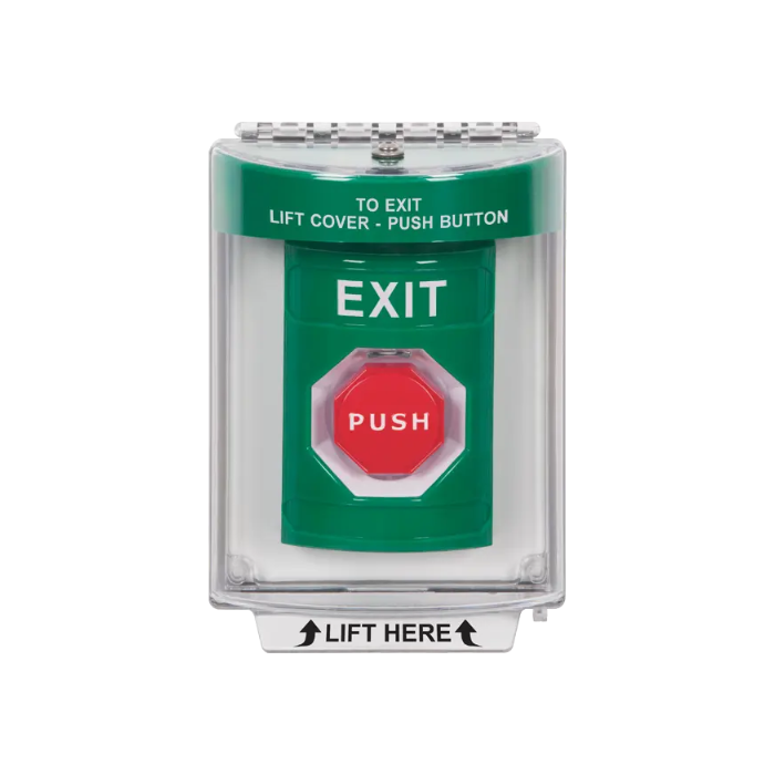 Standard Labeling, Buttons With Universal Stopper Flush, Key To Reset Illuminated, Green, SS2132XT-EN